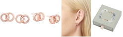 Olivia Burton Crystal Interlocking Ring Stud Earrings
